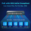 Picture of YuanLey 26 Port PoE Switch, 24 PoE+ Port 100Mbps, 2 Uplink Gigabit, 802.3af/at 400W High Power, Rackmount Unmanaged Plug and Play