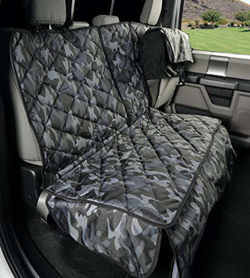 Picture of Crew Cab Rear Bench Seat Cover with Hammock - Heavy Duty - Waterproof (Camo, Driver Side)