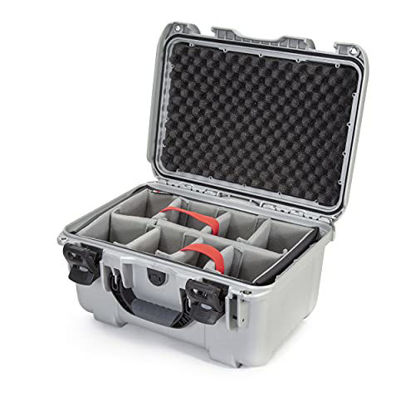 Picture of Nanuk 918 Medium Waterproof Hard Case with Padded Dividers 16.9" x 12.9" x 9.3" - Silver (918-2005)