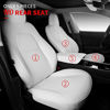 Picture of Xipoo Fit Tesla Model 3 Model Y Car Seat Cover PU Leather Cover All Season Protection for Tesla Model 3 2017-2021 Model Y 2020 2021 (White-PU, Model 3/Y(5 Pcs))