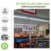 Picture of hykolity 8FT LED Shop Light, V Shape Integrated T8 LED Tube Light,10000LM, 80W, 5000K Daylight, 8 Foot Linkable Shop Lights W/ Built-in ON/Off Switch for Warehouse, Workshop, ETL, 10 Pack