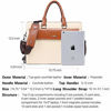 Picture of Women Oil Wax Leather Briefcases Slim Large Business 15.6" Laptop Vintage Shoulder Bag for Men Beige with brown