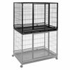 Picture of Amazon Basics Heavy Duty Stackable Pet Kennel on Wheels with Tray, 42-inch