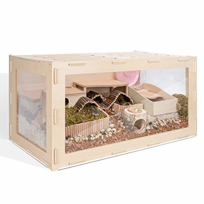 Picture of Niteangel Bigger World - MDF Aspen Terrarium (39.4 x 19.7 x 19.7 inches, Burlywood)