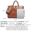 Picture of Cluci Women Leather Briefcases Slim Large Business 15.6 Inch Laptop Vintage Shoulder Bag for Men