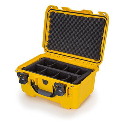 Picture of Nanuk 918 Medium Waterproof Hard Case with Padded Dividers 16.9" x 12.9" x 9.3" - Yellow (918-2004)