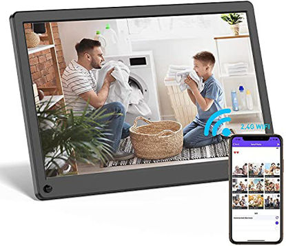 Picture of Digital Picture Frame WiFi 12 Inch Digital Photo Frame Full HD 1080P IPS Screen Display with 8G Memory, Share Photos and Videos via Free App, Email, Cloud, Stereo Video Music Player, Best Gift