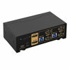 Picture of CKL USB 3.0 HDMI KVM Switch Dual Monitor 2 Port Extended Display 4K 60Hz with Cables and Audio 922HUA-3