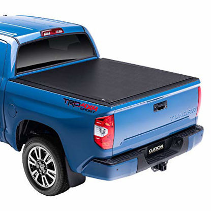 Picture of Gator ETX Soft Roll Up Truck Bed Tonneau Cover | 53413 | Fits 2007 - 2021 Toyota Tundra w/ track system, will not work with Trail Edition models 6' 7" Bed (78.7'')