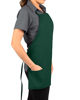 Picture of KNG Pack of 2 - Forest Green Adjustable Bib Apron - 3 Pocket