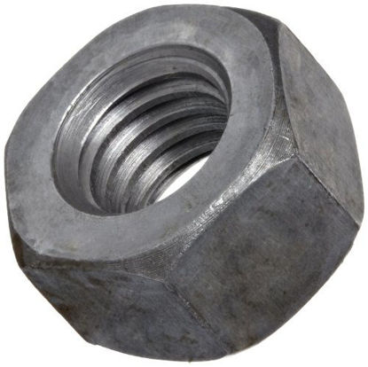 Picture of Steel Hex Nut, Hot-Dipped Galvanized Finish, Grade 2, ASME B18.2.2, 1-1/4"-7 Thread Size, 1-7/8" Width Across Flats, 1-1/16" Thick (Pack of 5)