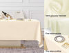 Picture of Surmente Tablecloth 60 x 102-Inch Rectangular Polyester Table Cloth for Weddings, Banquets, or Restaurants (Ivory) 