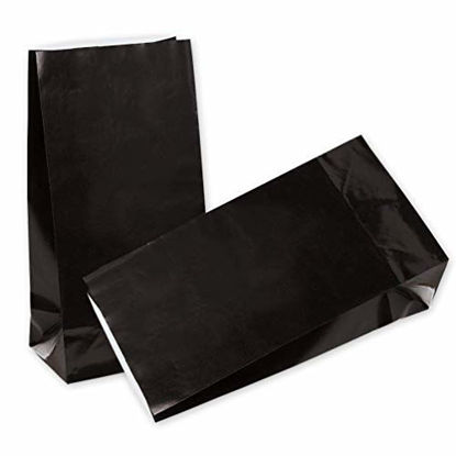 Picture of KEYYOOMY Small Paper Bags 24 CT Black Printed Party Favor Bags for Wedding Shower Kid's Birthday Party(9.4x 5.1x 3.1 in)