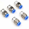 Picture of CEKER 1/4" NPT Push to Connect Fittings Air Fittings 6mm Tube Od Air Line Fittings Pneumatic Fittings Push in Connectors Air Hose Quick Connect Fittings 5Packs