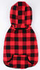 Picture of RC GearPro Cozy Waterproof Windproof Reversible British Style Plaid Dog Vest Hooded Shirt Coat Dog Apparel Cold Weather Dog Jacket for Puppy Small Medium Large Dog (S, RED)