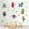 Picture of Runtoo Robots Wall Decals Educational Wall Art Stickers for Classroom Kids Boys Bedroom Wall Décor