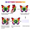 Picture of LiveGallery 72 PCS 6 Colors Removable 3D DIY Beautiful Butterfly Wall Decals Colorful Butterflies Art Decor Wall Stickers Murals for Kids Baby Boy Girls Bedroom Classroom Offices (Rainbow)