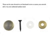 Picture of Hahiyo 20mm Diameter Mirror Screws Brushed Copper Material Solid Easy Install Brass Washer Decorative Caps Fasteners Nails Bronze 8 Pairs for Bathroom Mirrors Panels Kitchen Ceiling Arts Crafts