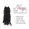 Picture of Niseyo 10 Inch Butterfly Locs Crochet Hair 1 Pack Pre Looped Handmade Distressed Faux Locs Crochet Braids (10 Inch - 1 Pack, 1B)