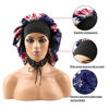 Picture of Sent Hair Large Satin Bonnet Sleep Cap for Women Double Layer Silky Hair Bonnet for Braids,Curly,Long Hair- Wide Elastic Band,Navy Floral