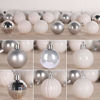 Picture of GameXcel 18Pcs Christmas Balls Ornaments for Xmas Tree - Shatterproof Christmas Tree Decorations Large Hanging Ball White & Silver 2.5" x 18 Pack