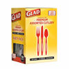 Picture of Glad Premium Assorted Plastic Cutlery | Clear Extra Heavy Duty forks, Knives, And Spoons | 150 Piece Set of Disposable Party Utensils, and Sturdy Cutlery