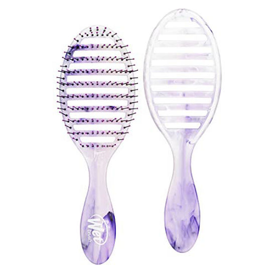 Picture of Wet Brush Speed Dry Hair Brush - Gemstone, Amethyst - Vented Design and Ultra Soft HeatFlex Bristles Are Blow Dry Safe With Ergonomic Handle Manages Tangle and Uncontrollable Hair - Pain-Free