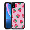 Picture of Strawberry Pattern Case Compatible with iPhone XR, Custom Strawberries Thin Protective Phone Cases with Soft TPU Bumper Tempered Mirror Material for Women Girls (Strawberry)