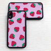 Picture of Strawberry Pattern Case Compatible with iPhone XR, Custom Strawberries Thin Protective Phone Cases with Soft TPU Bumper Tempered Mirror Material for Women Girls (Strawberry)