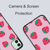 Picture of Strawberry Pattern Case Compatible with iPhone XR, Custom Strawberries Thin Protective Phone Cases with Soft TPU Bumper Tempered Mirror Material for Women Girls (Strawberry)