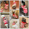 Picture of PETCARE Reindeer Christmas Dog Sweater Red Striped Cat Sweater Cartoon Elk Pet Vest Holiday Dog Clothes Puppy Sweaters for Small Medium Large Dogs Cats Fall Winter Outfits Xmas Dog Costume,X-Small