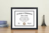 Picture of ELSKER&HOME 11x14 Diploma Frame, 8.5x11 Certificate&Document with Mat or 11x14 Inch Without Mat, Black Frames, Display Degree or Award Frames (Double Mat, White with Black Rim, 1 Pack)