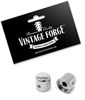 Picture of Vintage Forge Chrome Metal Dome Knobs for Electric Guitar and Bass (Set of 2) 6mm Shaft with Set Screw DK50M-CHR