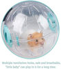 Picture of Hamster Exercise Ball, 12cm4.73inch Transparent Hamster Ball Running Hamster Wheel Cute Exercise Mini Ball for Dwarf Hamsters to Relieves Boredom and Increases Activity Chinchilla Cage(S, Blue A)