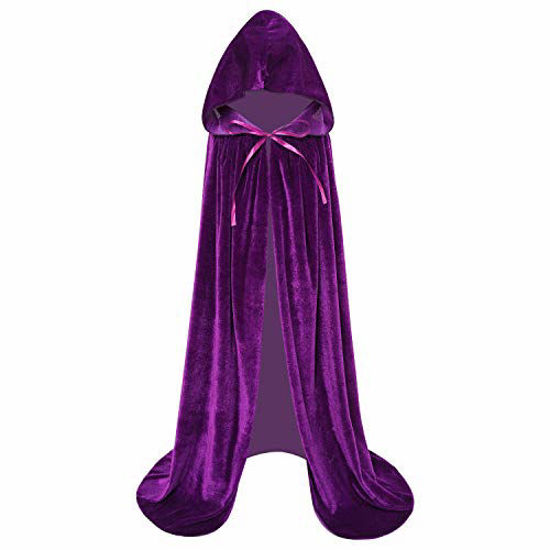 Long Hooded Velvet Cloak Cosplay Costume Role Play - Women