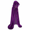 Picture of Makroyl Kids Velvet Cloak Cape With Hooded For Halloween Christmas Cosplay Costumes (Small, Purple)