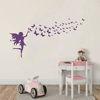 Picture of Home Decor Girl Room Fairy Butterflies Stickers for Wall Elves Butterfly Decals for Kids Bedroom DIY Wall Sticker AM164 (Violet)