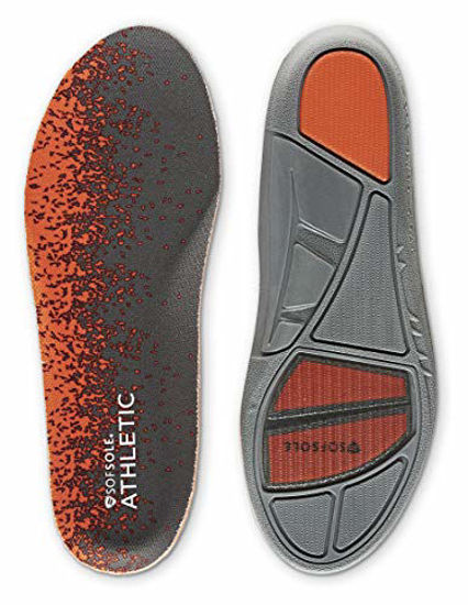 Picture of Sof Sole Men's Athletic Performance Full-Length Insole, Orange, 9-10.5