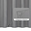 Picture of Waterproof Fabric Shower Curtain Liner - Soft & Light-Weight Cloth Shower Liner with Magnets, Hotel Quality & Machine Washable - Standard Size 72x72, Gray