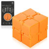 Picture of SMALL FISH Fidget Toy Infinity Cube Orange for Stress Relief and Anti-Anxiety, Handheld Mini Gadget to Relax and Kill Time for Kids and Adults, and Stocking Stuffer