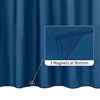 Picture of ALYVIA SPRING Waterproof Fabric Shower Curtain Liner - Soft & Light-Weight Cloth Shower Liner, 3 Bottom Magnets, Hotel Quality & Machine Washable - Standard Size 72x72, Navy Blue