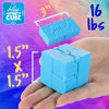 Picture of Small Fish Blue Infinity Cube Fidget Toy for Kids and Adults, Stress Relief and Anti-Anxiety Mini Gadget to Relax and Decompress, Sensory Toy for Boys and Girls with Autism, Cool Desk Top Decor