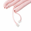 Picture of Phone Cord for Landline Phone - Tangle-Free, Curly Telephones Land Line Cord - Easy to Use + Excellent Sound Quality - Phone Cords for Landline in Home or Office (15ft) Color: Ladies Pink