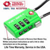 Picture of SURE LOCK TSA Compatible Travel Luggage Locks, Inspection Indicator, Easy Read Dials TSA Approved with Zinc Alloy Green 2 Pack