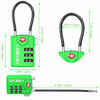 Picture of SURE LOCK TSA Compatible Travel Luggage Locks, Inspection Indicator, Easy Read Dials TSA Approved with Zinc Alloy Green 2 Pack