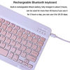 Picture of Ultra-Slim Bluetooth Keyboard Portable Rechargeable Wireless Keyboard Compact for Android Windows Tablet Cell Phone iOS iPhone iPad Pro, iPad Air, iPad Mini, MacBook Pro Air Acolarid (Big Size Pink)