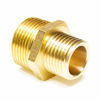 Picture of Joywayus 1/2" G Thread Male × 3/4" NPT Thread Male Brass Pipe Fitting Adapter (Pack of 2)