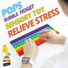 Picture of Exun Push Pops Bubble Fidget Sensory Toy Rainbow Popping Silicone Game Toy Anxiety & Stress Reliever Autism Toy for Kids and Adults Anxiety ADHD ADD Autism (Keyboard)