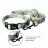 Picture of Ihoming Dog Collar and Leash Set for Daily Outdoor Walking Running Training, Floral Spring Design for Large Boys Girls Dogs Cats Pets, L-Up to 80LBS