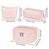 Picture of WANDF 3 Pieces Makeup Bag Toiletry Bag Portable Cosmetic Pouch Travel Organizer Water-resistant for Women (M - Pearly-lustre, Medium)